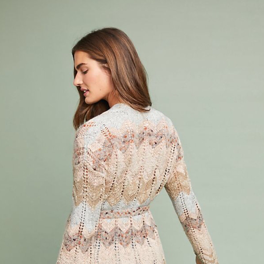 Anthropologie Zig-Zag Knit Cardigan